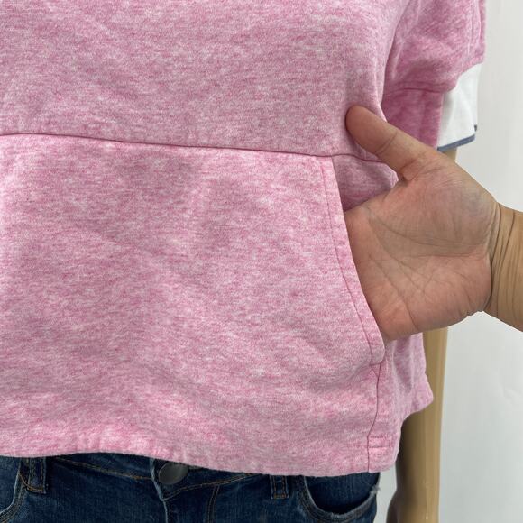 Nike XS Pink Short Sleeve Crop Baby Tee Sweatshirt Sweater - Picture 5 of 10